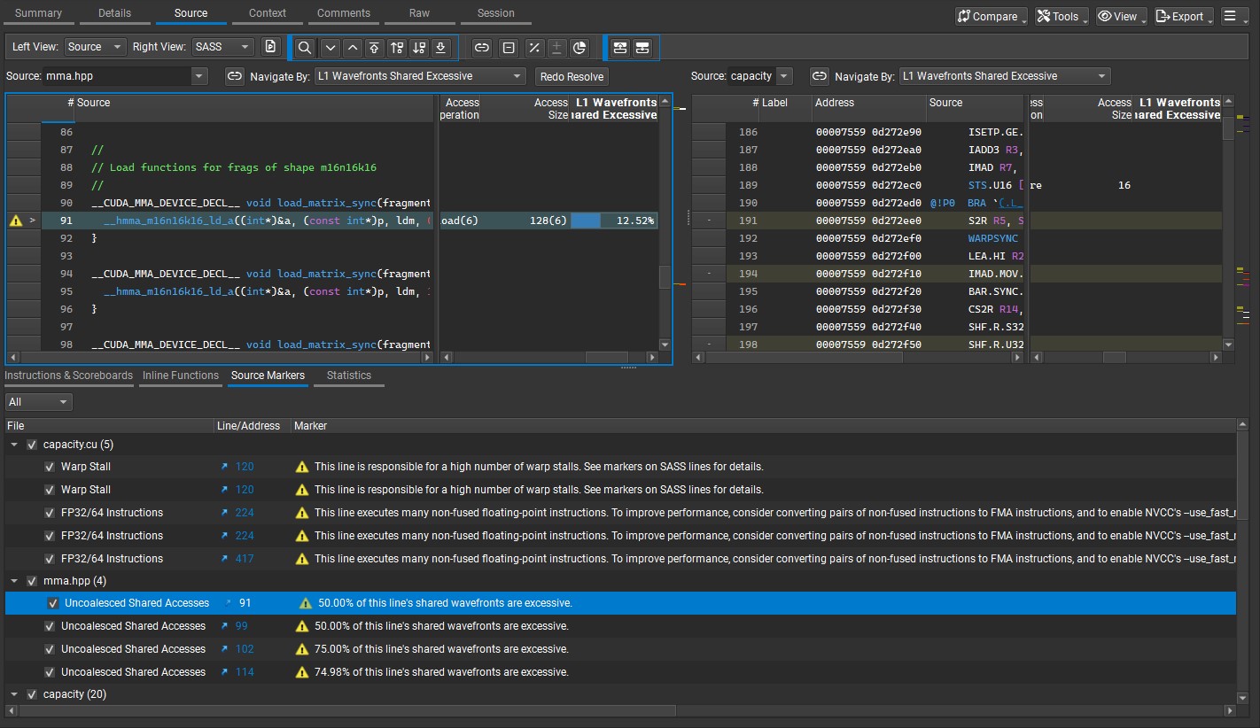 SparseMoE - uncoalesced access